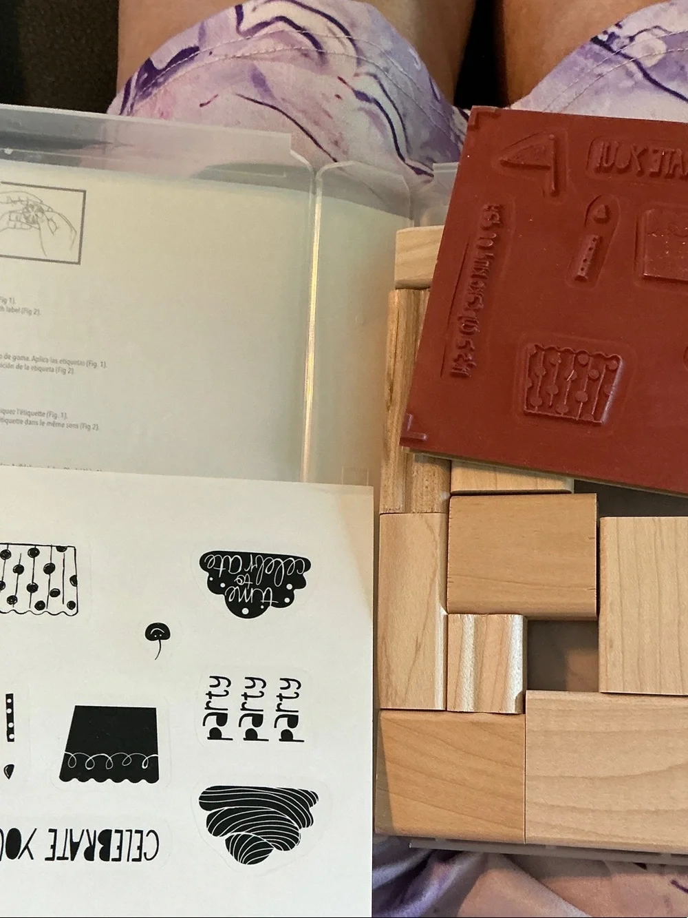 Stampin' Up! Cupcake Party Clear Stamp Set - Olive Green & Black Art
